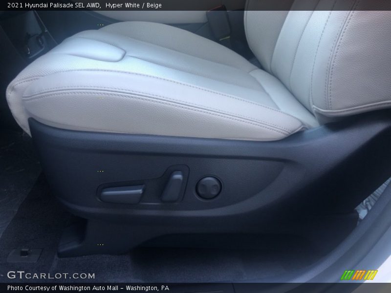 Hyper White / Beige 2021 Hyundai Palisade SEL AWD