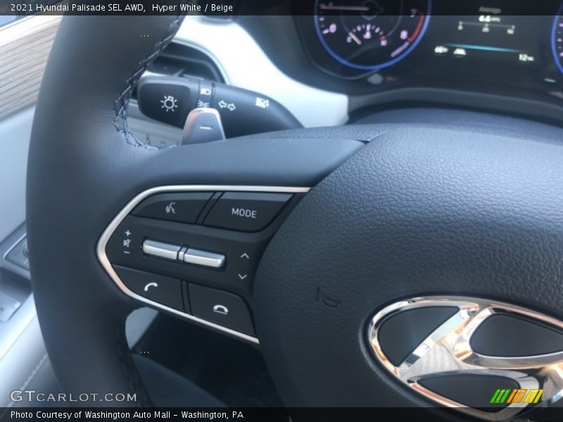 Hyper White / Beige 2021 Hyundai Palisade SEL AWD
