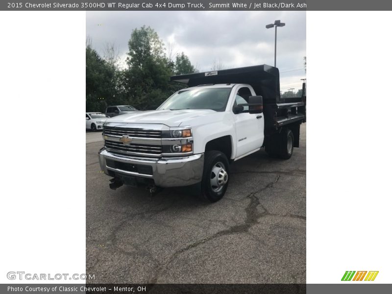 Summit White / Jet Black/Dark Ash 2015 Chevrolet Silverado 3500HD WT Regular Cab 4x4 Dump Truck