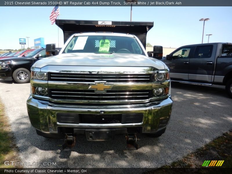 Summit White / Jet Black/Dark Ash 2015 Chevrolet Silverado 3500HD WT Regular Cab 4x4 Dump Truck
