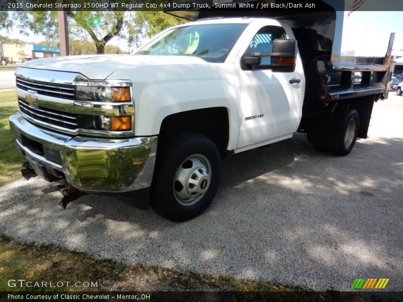 Summit White / Jet Black/Dark Ash 2015 Chevrolet Silverado 3500HD WT Regular Cab 4x4 Dump Truck