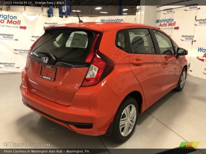 Orange Fury / Black 2020 Honda Fit LX