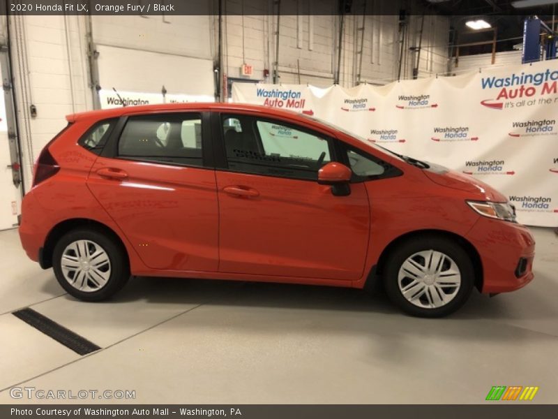 Orange Fury / Black 2020 Honda Fit LX