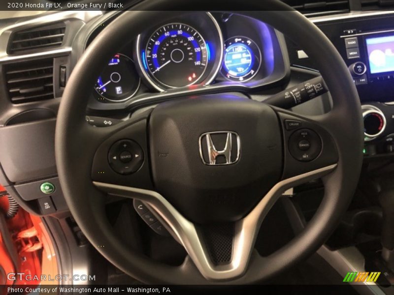 Orange Fury / Black 2020 Honda Fit LX