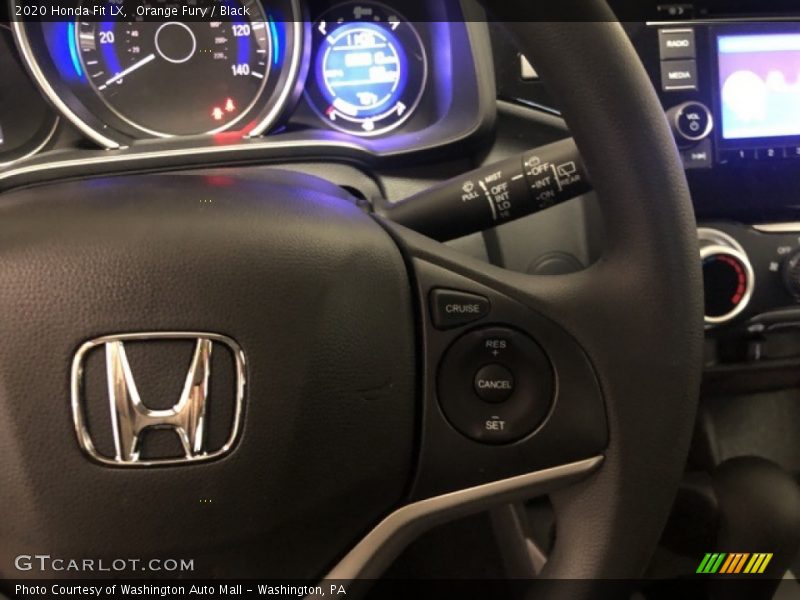 Orange Fury / Black 2020 Honda Fit LX