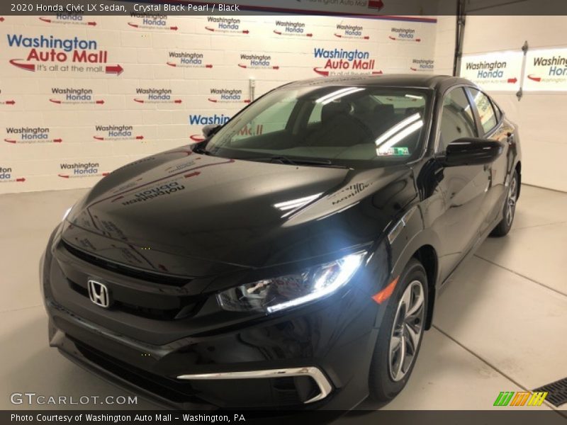 Crystal Black Pearl / Black 2020 Honda Civic LX Sedan