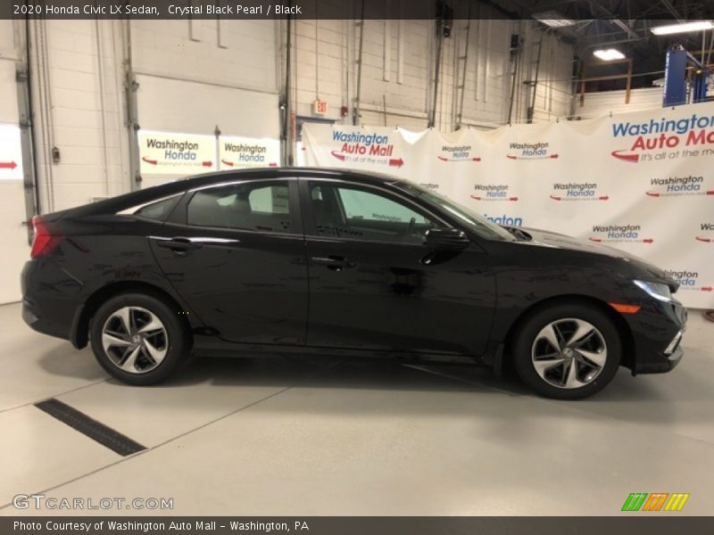 Crystal Black Pearl / Black 2020 Honda Civic LX Sedan