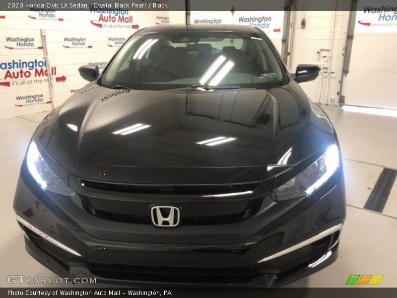 Crystal Black Pearl / Black 2020 Honda Civic LX Sedan