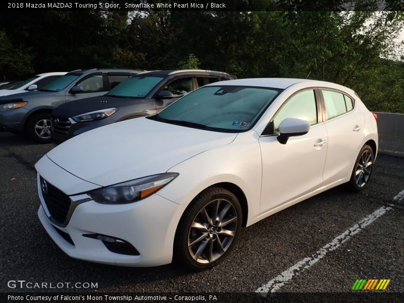 Snowflake White Pearl Mica / Black 2018 Mazda MAZDA3 Touring 5 Door