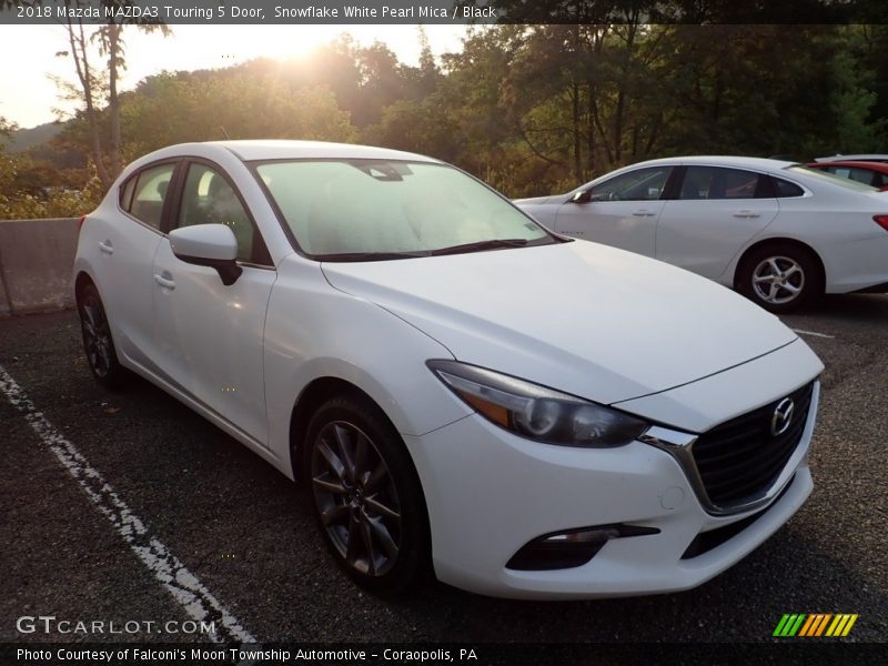 Snowflake White Pearl Mica / Black 2018 Mazda MAZDA3 Touring 5 Door