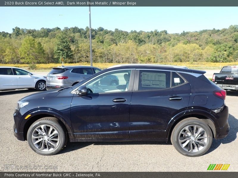 Dark Moon Blue Metallic / Whisper Beige 2020 Buick Encore GX Select AWD