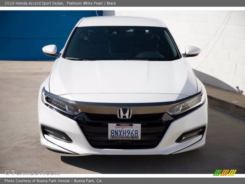 Platinum White Pearl / Black 2019 Honda Accord Sport Sedan