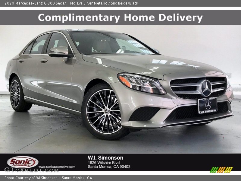 Mojave Silver Metallic / Silk Beige/Black 2020 Mercedes-Benz C 300 Sedan