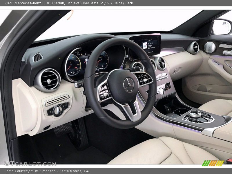 Mojave Silver Metallic / Silk Beige/Black 2020 Mercedes-Benz C 300 Sedan