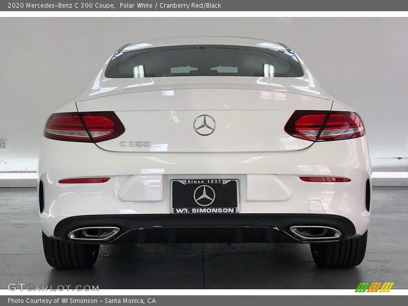 Polar White / Cranberry Red/Black 2020 Mercedes-Benz C 300 Coupe