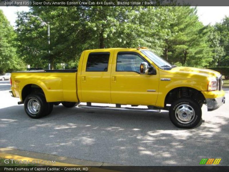 Blazing Yellow / Black 2006 Ford F350 Super Duty Amarillo Edition Crew Cab 4x4 Dually