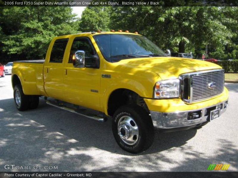 Blazing Yellow / Black 2006 Ford F350 Super Duty Amarillo Edition Crew Cab 4x4 Dually