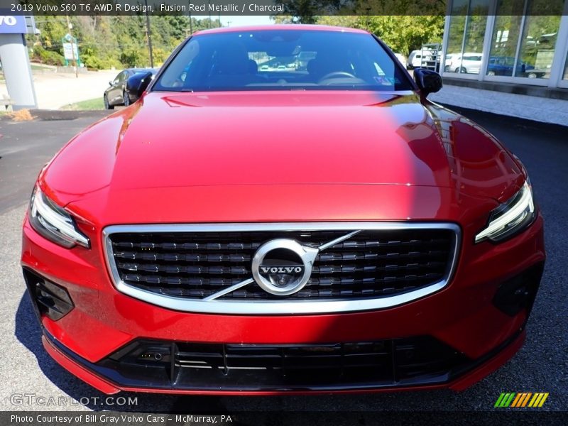 Fusion Red Metallic / Charcoal 2019 Volvo S60 T6 AWD R Design