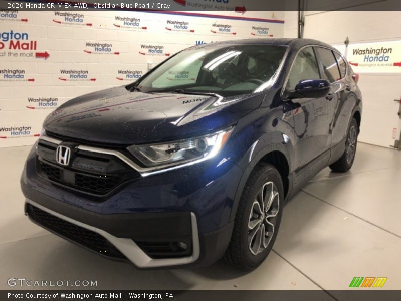 Obsidian Blue Pearl / Gray 2020 Honda CR-V EX AWD