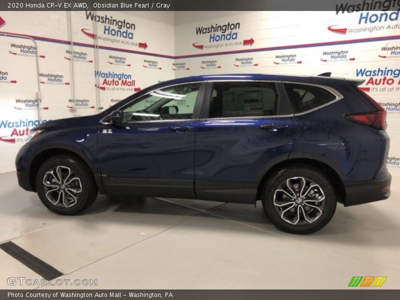 Obsidian Blue Pearl / Gray 2020 Honda CR-V EX AWD