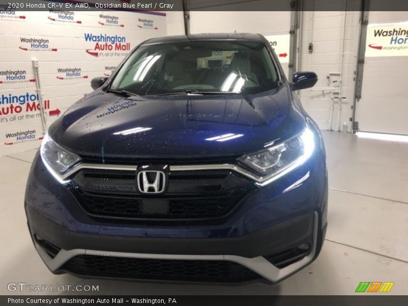 Obsidian Blue Pearl / Gray 2020 Honda CR-V EX AWD