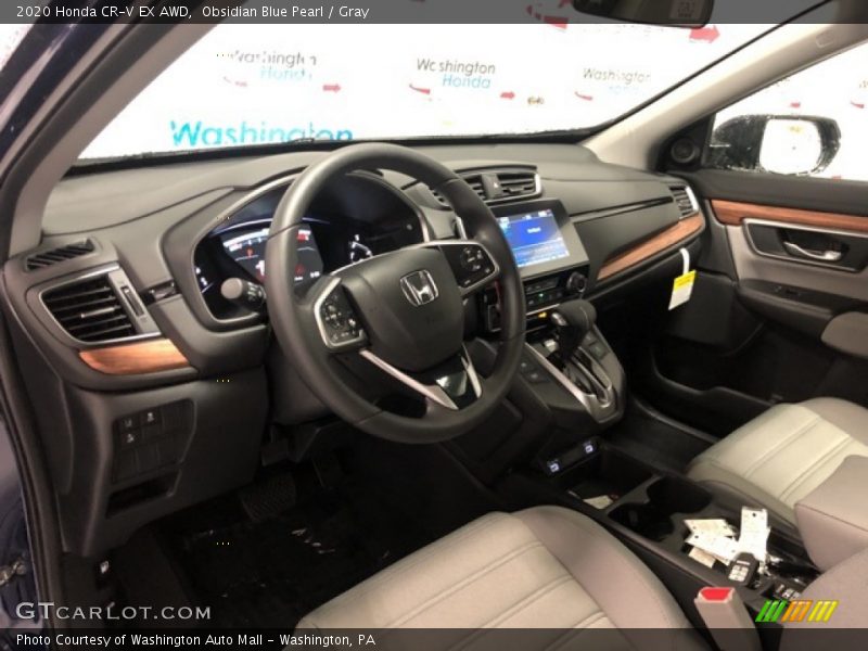 Obsidian Blue Pearl / Gray 2020 Honda CR-V EX AWD