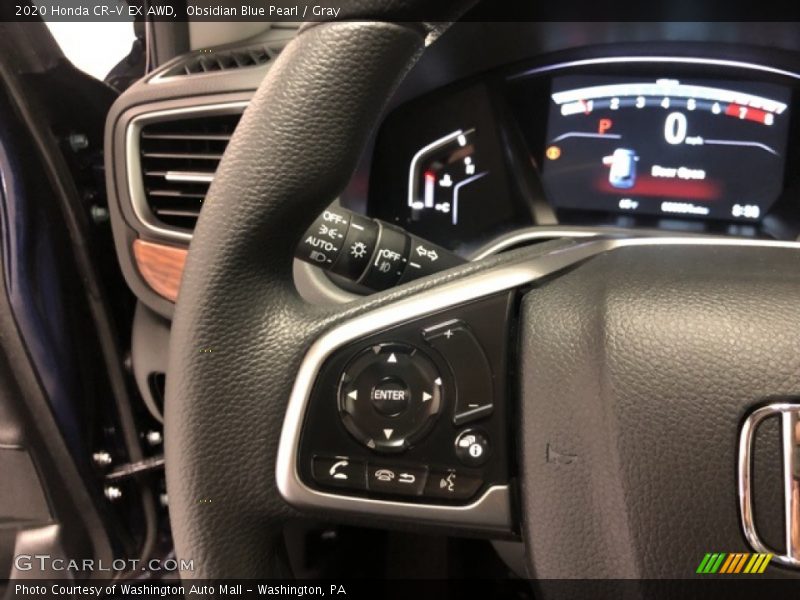 Obsidian Blue Pearl / Gray 2020 Honda CR-V EX AWD