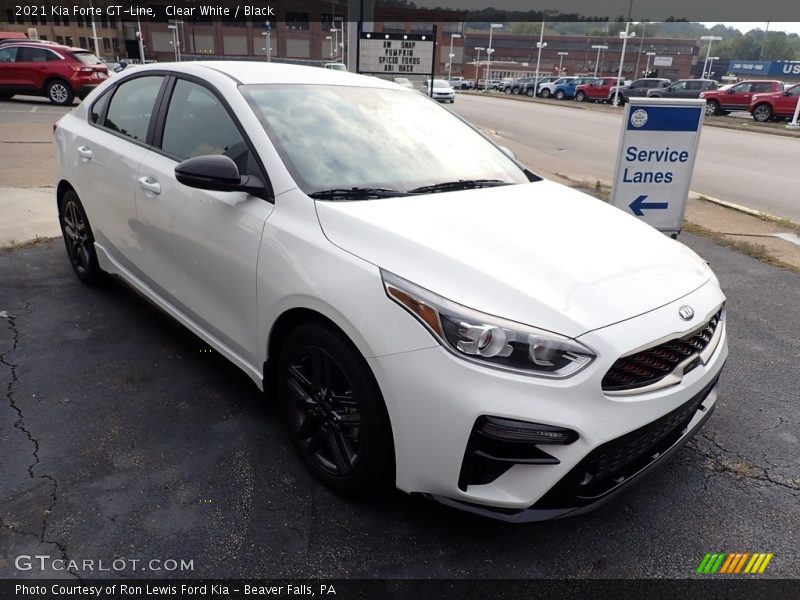 Clear White / Black 2021 Kia Forte GT-Line