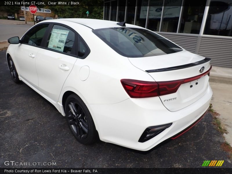 Clear White / Black 2021 Kia Forte GT-Line