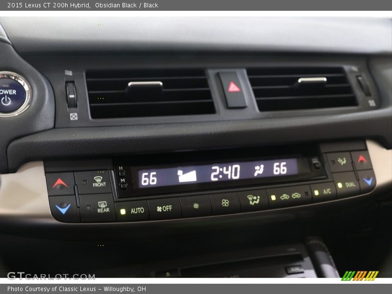 Controls of 2015 CT 200h Hybrid