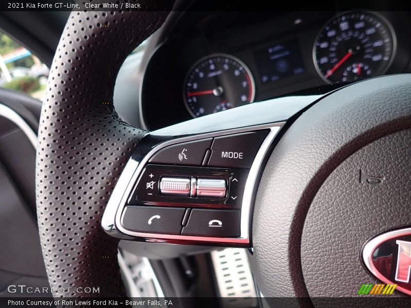 Clear White / Black 2021 Kia Forte GT-Line