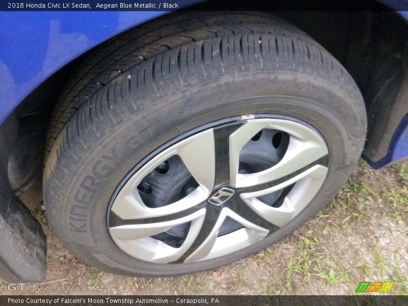Aegean Blue Metallic / Black 2018 Honda Civic LX Sedan