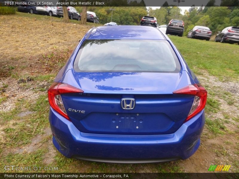 Aegean Blue Metallic / Black 2018 Honda Civic LX Sedan