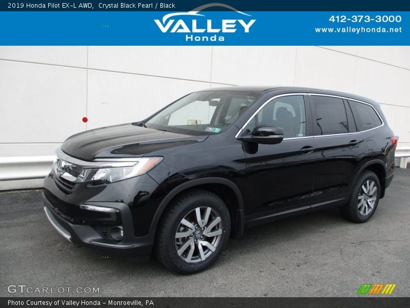 Crystal Black Pearl / Black 2019 Honda Pilot EX-L AWD