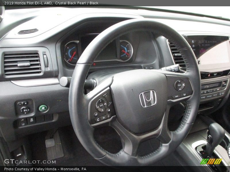 Crystal Black Pearl / Black 2019 Honda Pilot EX-L AWD