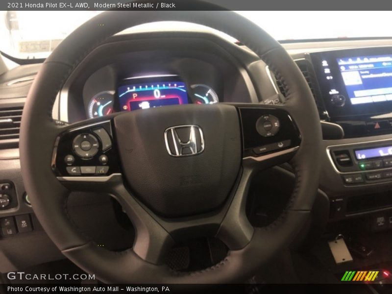 Modern Steel Metallic / Black 2021 Honda Pilot EX-L AWD