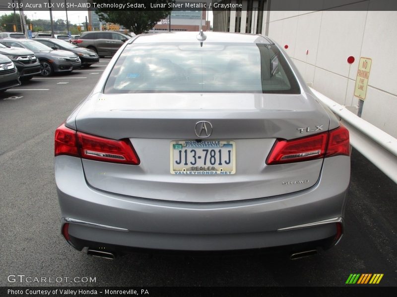Lunar Silver Metallic / Graystone 2019 Acura TLX V6 SH-AWD Technology Sedan