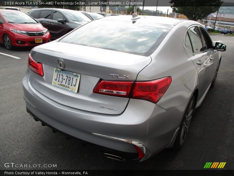 Lunar Silver Metallic / Graystone 2019 Acura TLX V6 SH-AWD Technology Sedan