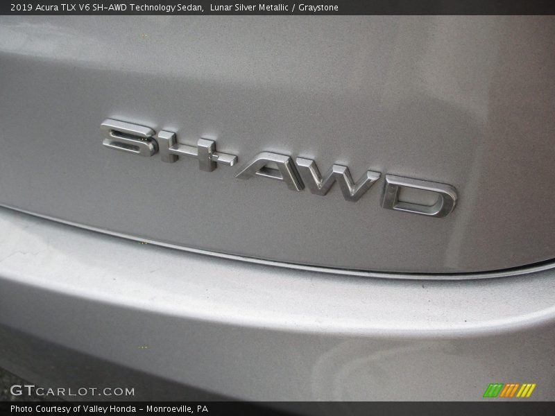 Lunar Silver Metallic / Graystone 2019 Acura TLX V6 SH-AWD Technology Sedan