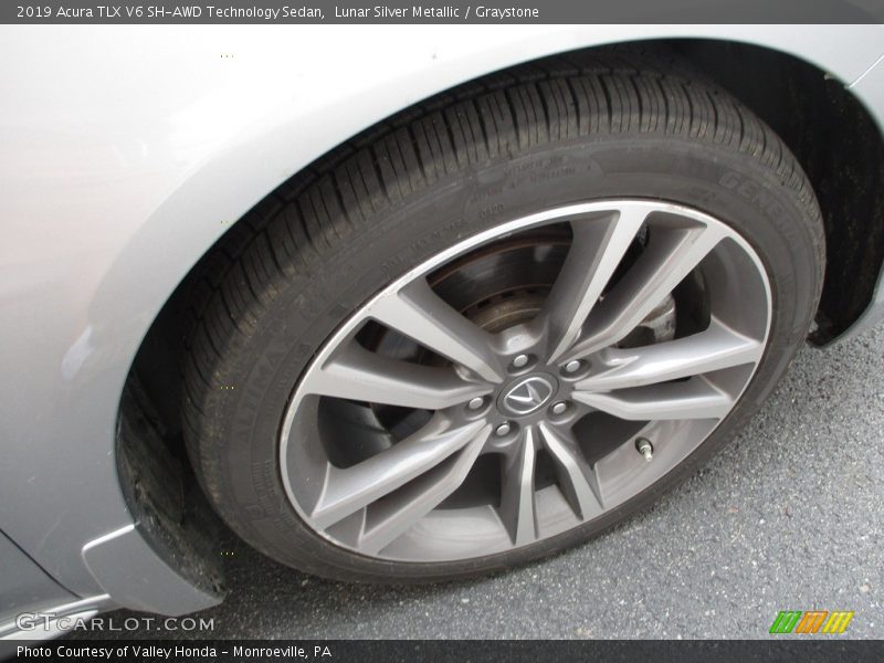 Lunar Silver Metallic / Graystone 2019 Acura TLX V6 SH-AWD Technology Sedan