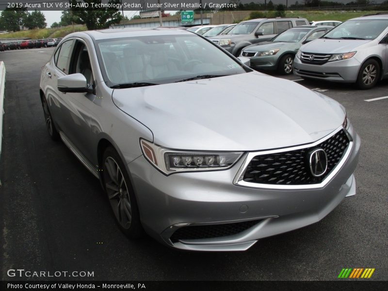 Lunar Silver Metallic / Graystone 2019 Acura TLX V6 SH-AWD Technology Sedan