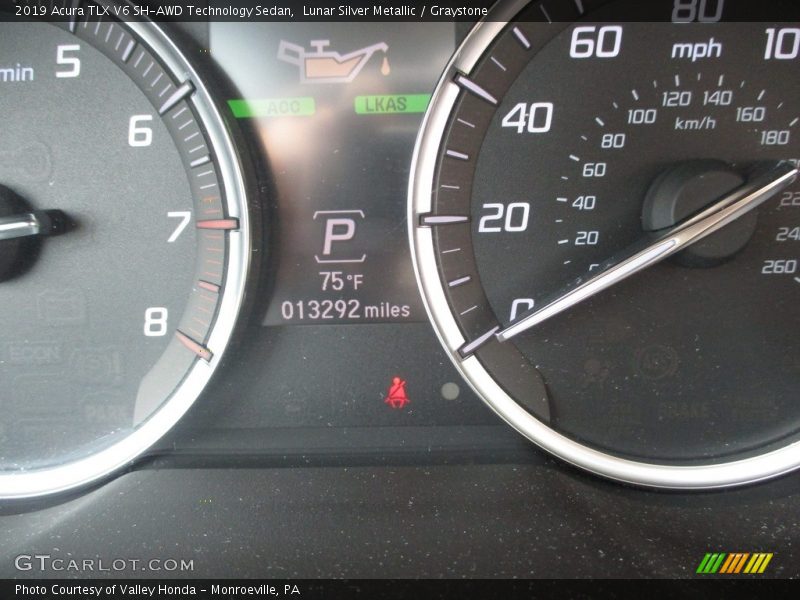 Lunar Silver Metallic / Graystone 2019 Acura TLX V6 SH-AWD Technology Sedan
