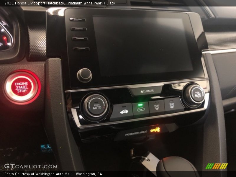 Controls of 2021 Civic Sport Hatchback