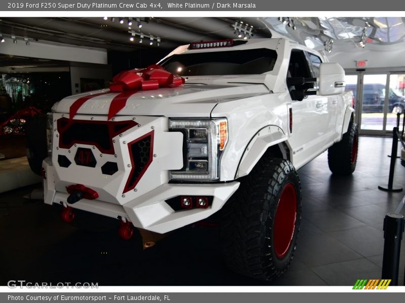 White Platinum / Dark Marsala 2019 Ford F250 Super Duty Platinum Crew Cab 4x4