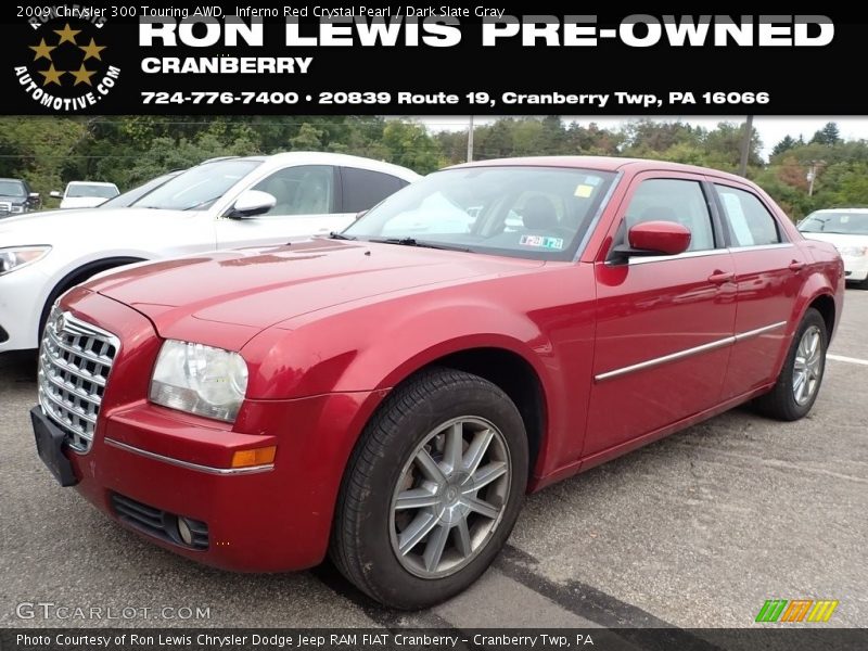 Inferno Red Crystal Pearl / Dark Slate Gray 2009 Chrysler 300 Touring AWD