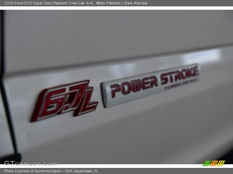 White Platinum / Dark Marsala 2019 Ford F250 Super Duty Platinum Crew Cab 4x4