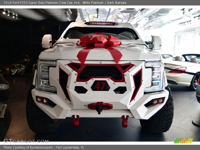 White Platinum / Dark Marsala 2019 Ford F250 Super Duty Platinum Crew Cab 4x4