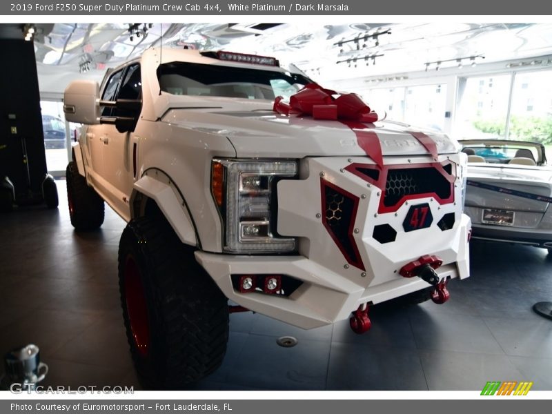 White Platinum / Dark Marsala 2019 Ford F250 Super Duty Platinum Crew Cab 4x4