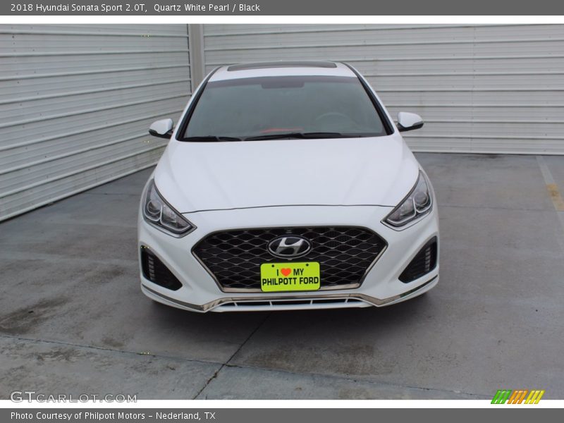 Quartz White Pearl / Black 2018 Hyundai Sonata Sport 2.0T