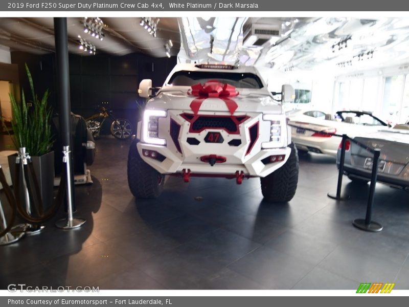 White Platinum / Dark Marsala 2019 Ford F250 Super Duty Platinum Crew Cab 4x4